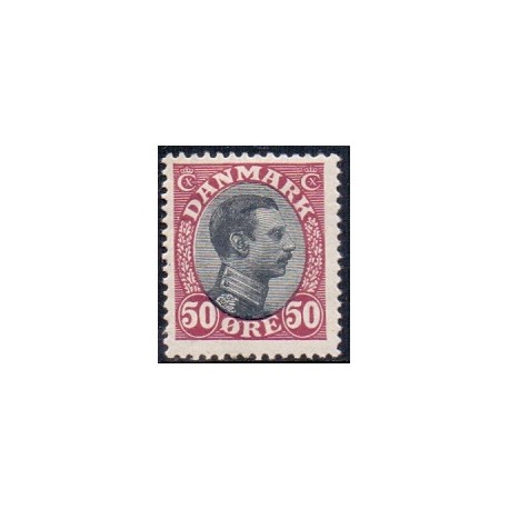 1918-20. Chr. X. 50 Øre. AFA nr. 106 postfrisk  Ubrugt Stemplet FDC