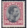 1918-20. Chr. X. 50 Øre. AFA nr. 106 postfrisk  Ubrugt Stemplet FDC