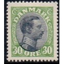 1918-20. Chr. X. 30 Øre, AFA nr. 103 postfrisk  Ubrugt Stemplet FDC
