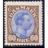 1918-20. Chr. X. 60 Øre. brun/lys ultram. AFA nr. 107a postfrisk  Ubrugt Stemplet FDC