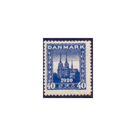1921. Genforeningsmærke. 40 Øre, AFA nr. 116 postfrisk Ubrugt Stemplet FDC