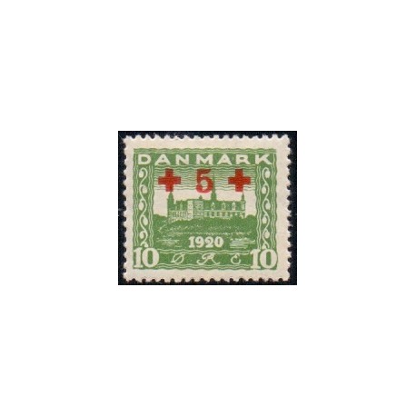1921. Røde Kors, 10+5 Øre.  AFA nr. 120 postfrisk   Ubrugt Stemplet FDC