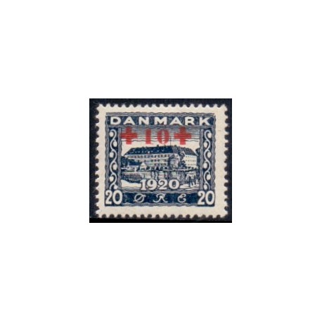 1921. Røde Kors, 20+10 Øre.  AFA nr. 121 postfrisk  Ubrugt Stemplet FDC