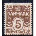 1921-22. Bølgelinietype, 5 Øre.  AFA nr. 122 postfrisk  Ubrugt Stemplet FDC