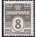 1921-22. Bølgelinietype, 8 Øre.  AFA nr. 123 postfrisk  Ubrugt Stemplet FDC
