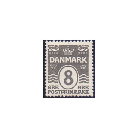 1921-22. Bølgelinietype, 8 Øre.  AFA nr. 123 postfrisk  Ubrugt Stemplet FDC