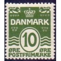 1921-22. Bølgelinietype, 10 Øre.  AFA nr. 124 postfrisk  Ubrugt Stemplet FDC