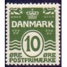 1921-22. Bølgelinietype, 10 Øre.  AFA nr. 124 postfrisk  Ubrugt Stemplet FDC