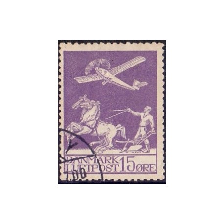 1925. Luftpostmærke. 15 Øre, AFA nr. 145 postfrisk    Ubrugt Stemplet FDC