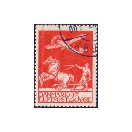 1925. Luftpostmærke. 25 Øre, AFA nr. 146 postfrisk    Ubrugt Stemplet FDC