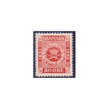 1926. Frimærkets 75-års jubilæum 20 Øre. AFA nr. 155 postfrisk   Ubrugt Stemplet FDC