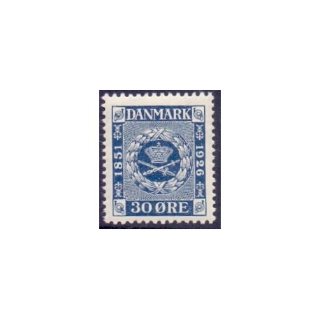1926. Frimærkets 75-års jubilæum 30 Øre. AFA nr. 156 postfrisk   Ubrugt Stemplet FDC