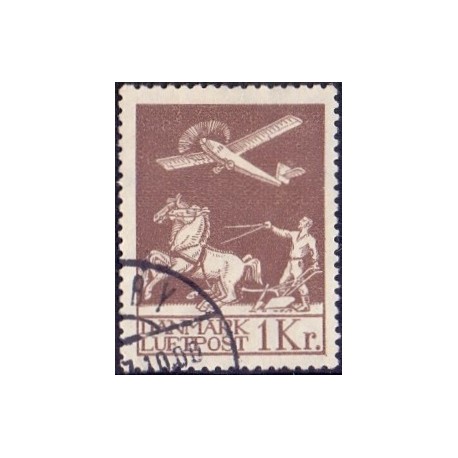 1929. Luftpostmærker 1 kr. AFA nr. 182 postfrisk Ubrugt Stemplet FDC