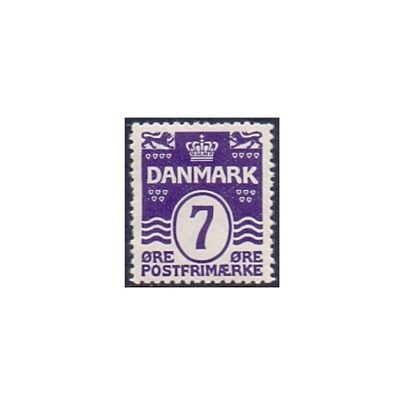 1930. Bølgelinietype 7 Øre. AFA nr. 184 postfrisk    Ubrugt Stemplet FDC