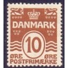 1930. Bølgelinietype 10 Øre. RØDLIG BRUN. AFA nr. 185a postfrisk    Ubrugt Stemplet FDC