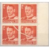 1933. 30 Øre, Frederik IX. 4 blok med variant, postfrisk, hængslet i marginal AFA 337c