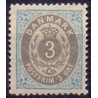 1875. To-farvede 3 øre AFA nr. 22y postfrisk      Ubrugt stemplet