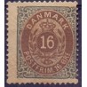 1875. To-farvede 16 øre AFA nr. 27y, postfrisk Ubrugt stemplet