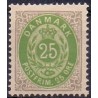 1875. To-farvede 25 øre AFA nr. 29, postfrisk Ubrugt stemplet