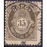 Norge. 1917-19. 35 Øre posthorn AFA nr. 94. Luksus stemplet