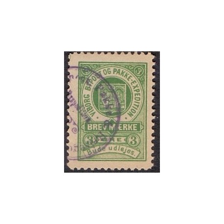 Bypost. Viborg DAKA nr. 5, stemplet