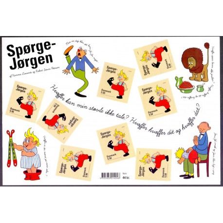 2010. Temaark. Spørge-jørgen. AFA nr. TA4 postfrisk  stemplet
