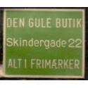 Frimærkepenge 1 øre " Den Gule Butik." grøn