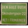 Frimærkepenge 1 øre " Den Gule Butik." grøn
