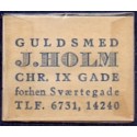 Frimærkepenge 1 Øre "Guldsmed J. Holm" 