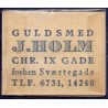 Frimærkepenge 1 Øre "Guldsmed J. Holm" 