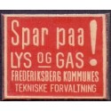 Frimærkepenge 1 Øre "Spar Paa Lys og Gas" Rød