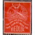 Frimærkepenge 1 Øre "Fiedler" Rød