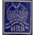 Frimærkepenge 1 Øre "Fiedler" blå