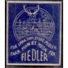 Frimærkepenge 1 Øre "Fiedler" blå
