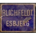 Frimærkepenge 1 Øre "Blichfeldt Esbjerg" blå