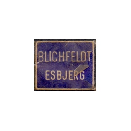 Frimærkepenge 1 Øre "Blichfeldt Esbjerg" blå