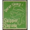 Frimærkepenge 1 Øre " Der er Skæg i Skipper Skræk" Grøn