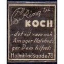 Frimærkepenge 1 Øre "Ring til Kock" sort