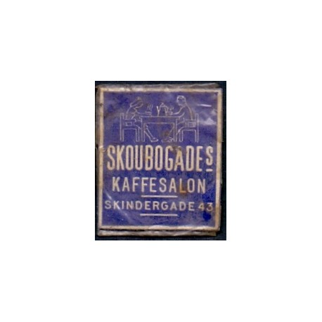 Frimærkepenge 1 Øre "Skoubogade Kaffesalon" Blå