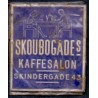 Frimærkepenge 1 Øre "Skoubogade Kaffesalon" Blå