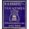 Frimærkepenge 1 Øre " M.H. Krause Træ & Finer" Blå