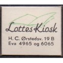 Frimærkepenge 1 Øre "Lottes Kiosk" med OMVENDT FRIMÆRKE