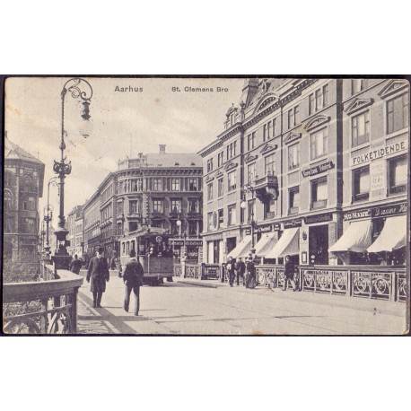 Aarhus St. Clemens bro med sporvogn, brugt (Rohweder)