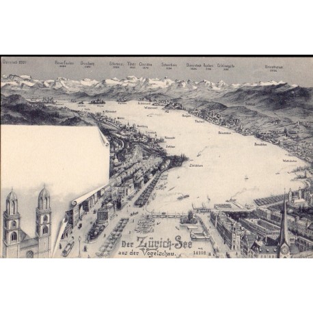 Schweiz. Der Zürich-See unused postcard