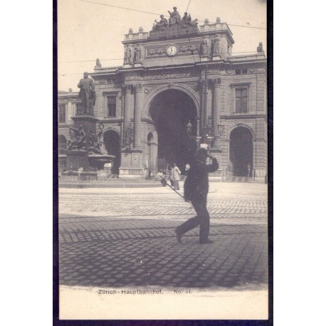 Schweiz. Zurich Haupbahnhof, unused postcard