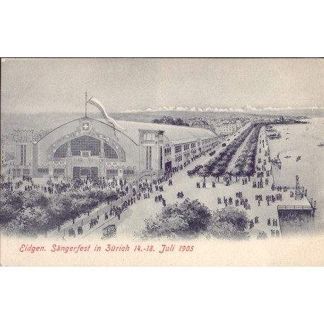 Schweiz. Eidgen Sängerfest in Zurich 14-18 juli 1905, unused postcard